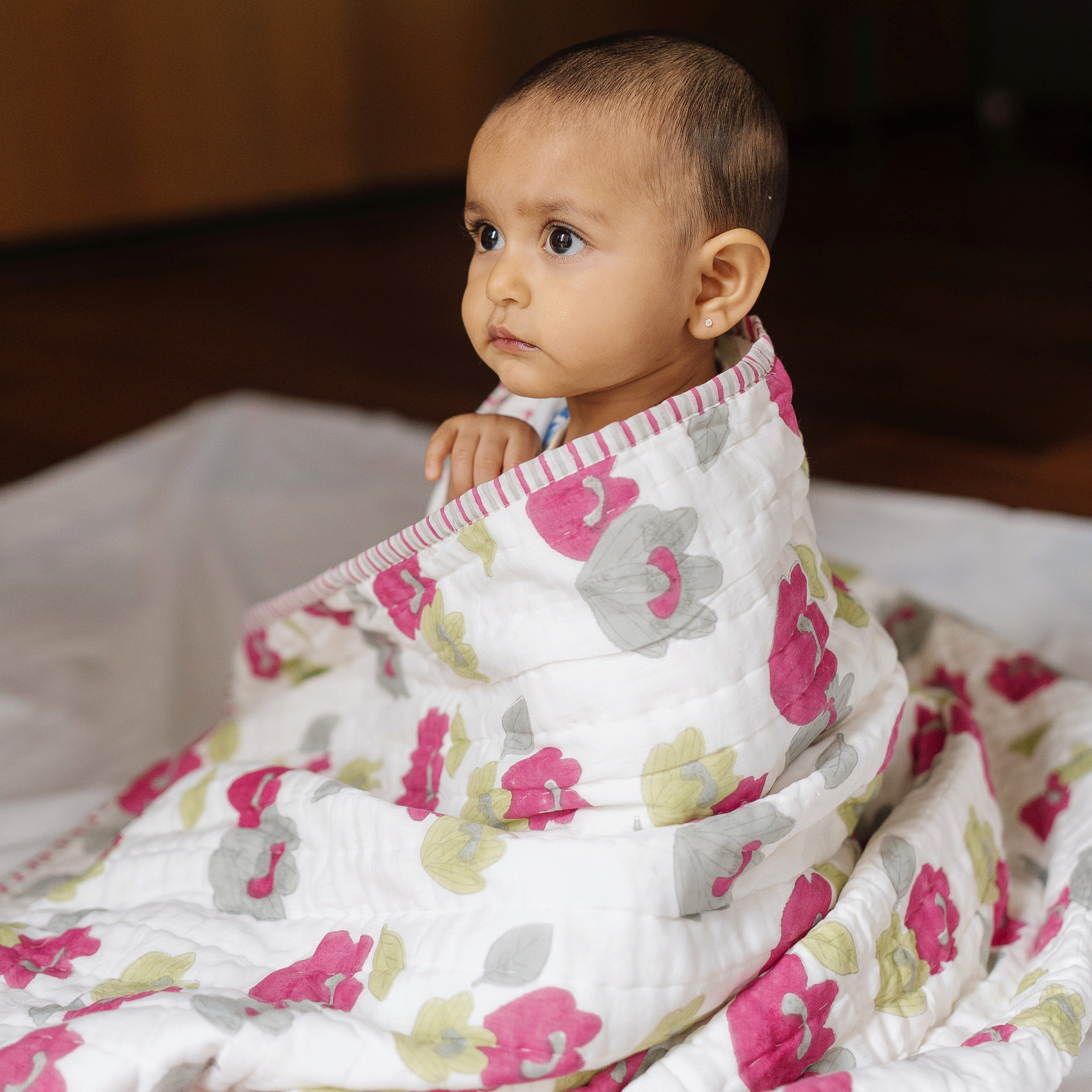 Mulmul Dohar & Quilt | Hand-Block Printed