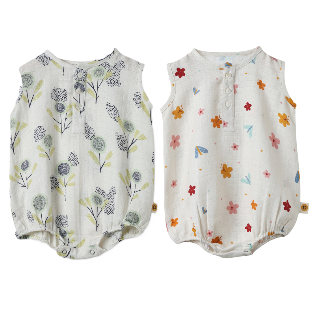 Organic Muslin Romper (Set of 2)