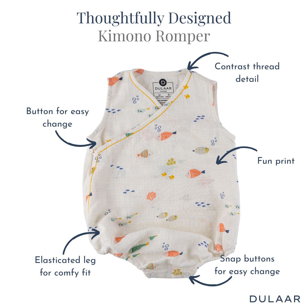 Organic Muslin Kimono Romper