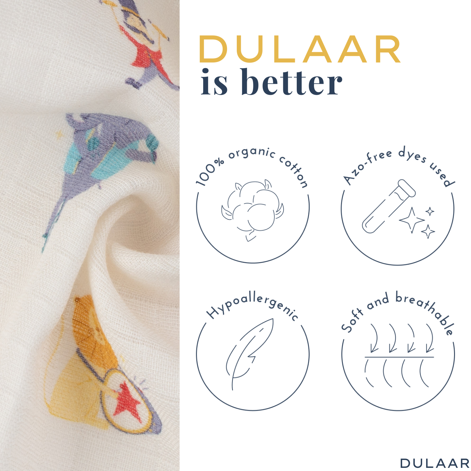 Organic Muslin Swaddle (Set of 2)