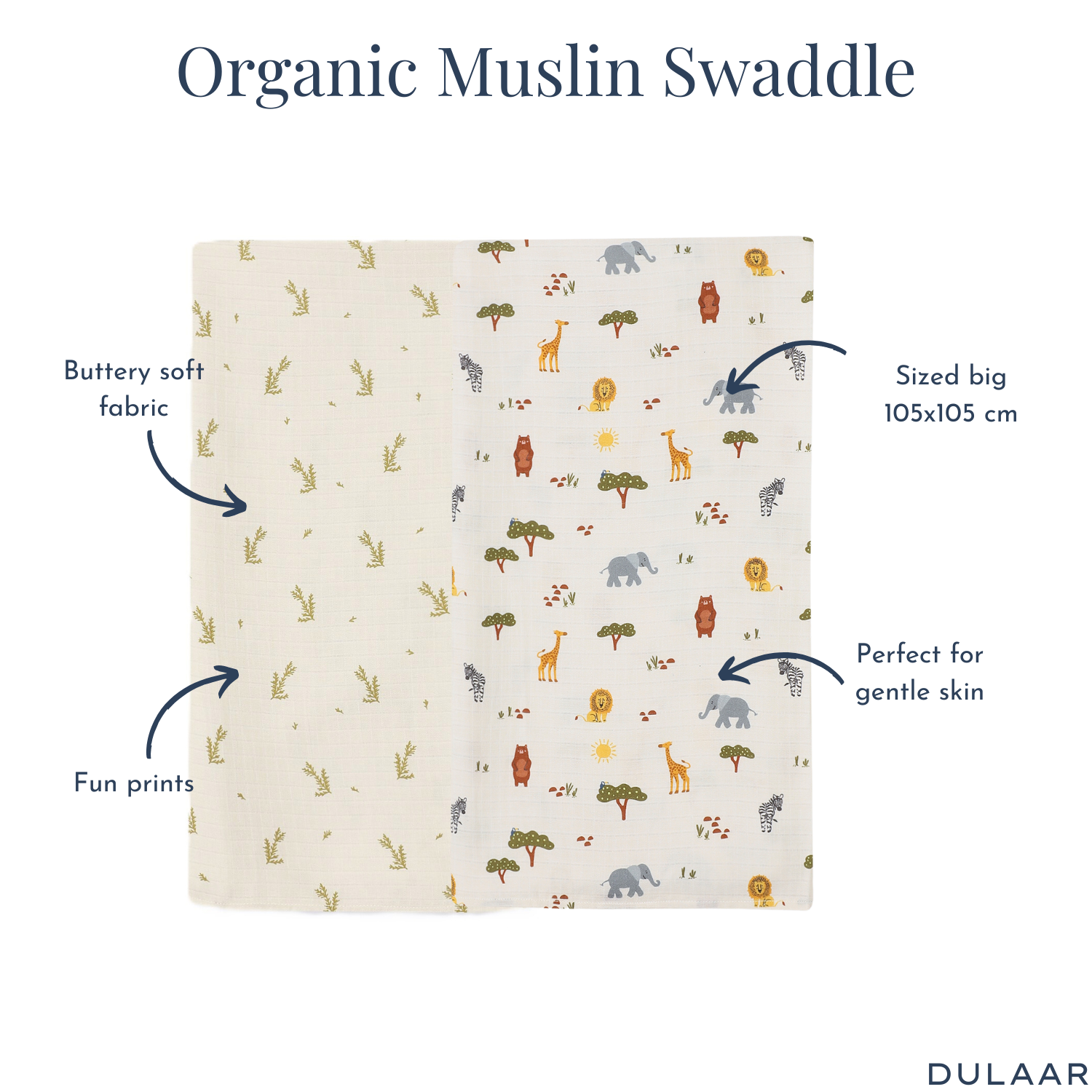 Organic Muslin Swaddle (Set of 2)
