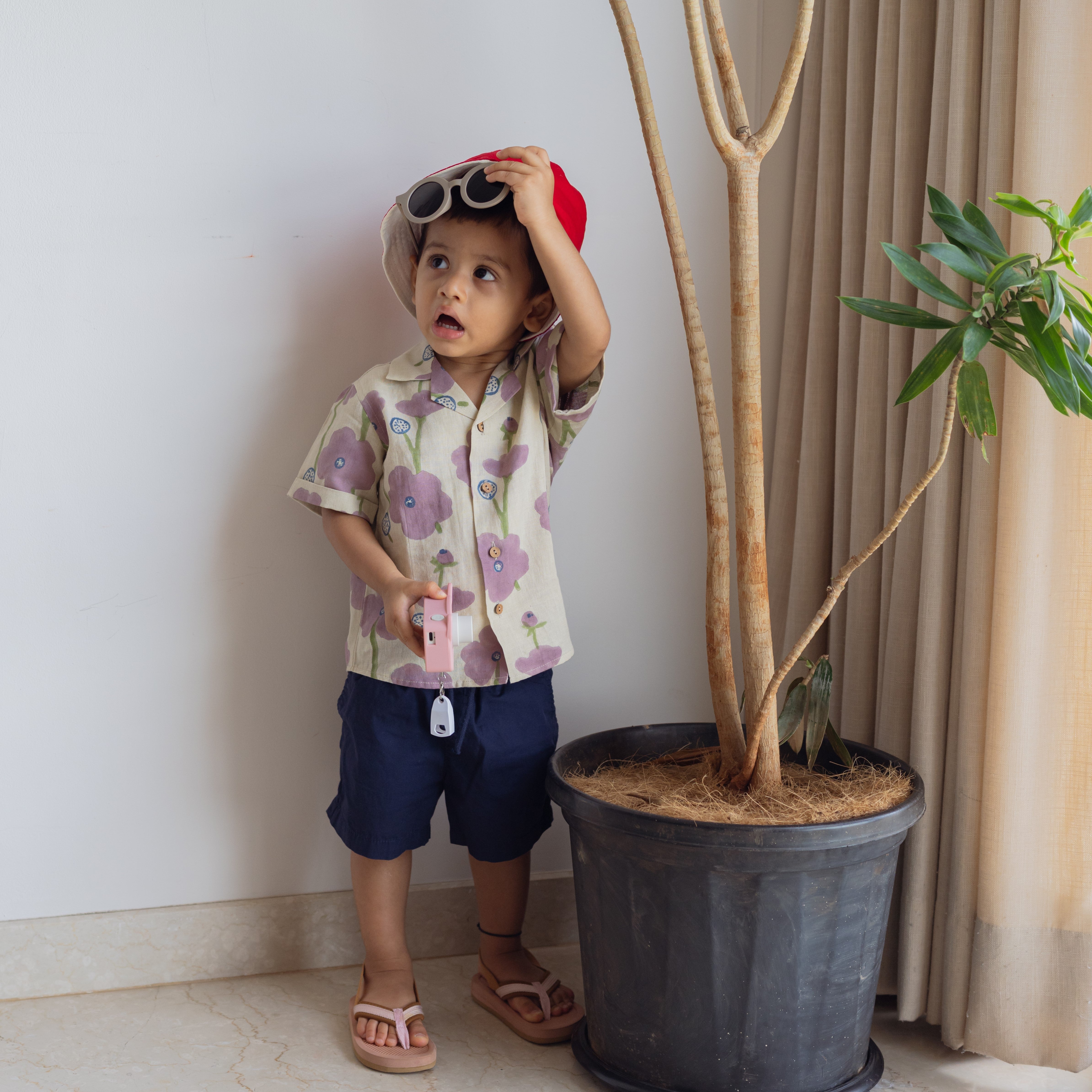 Cotton Linen Shirt | Hand-Block Printed