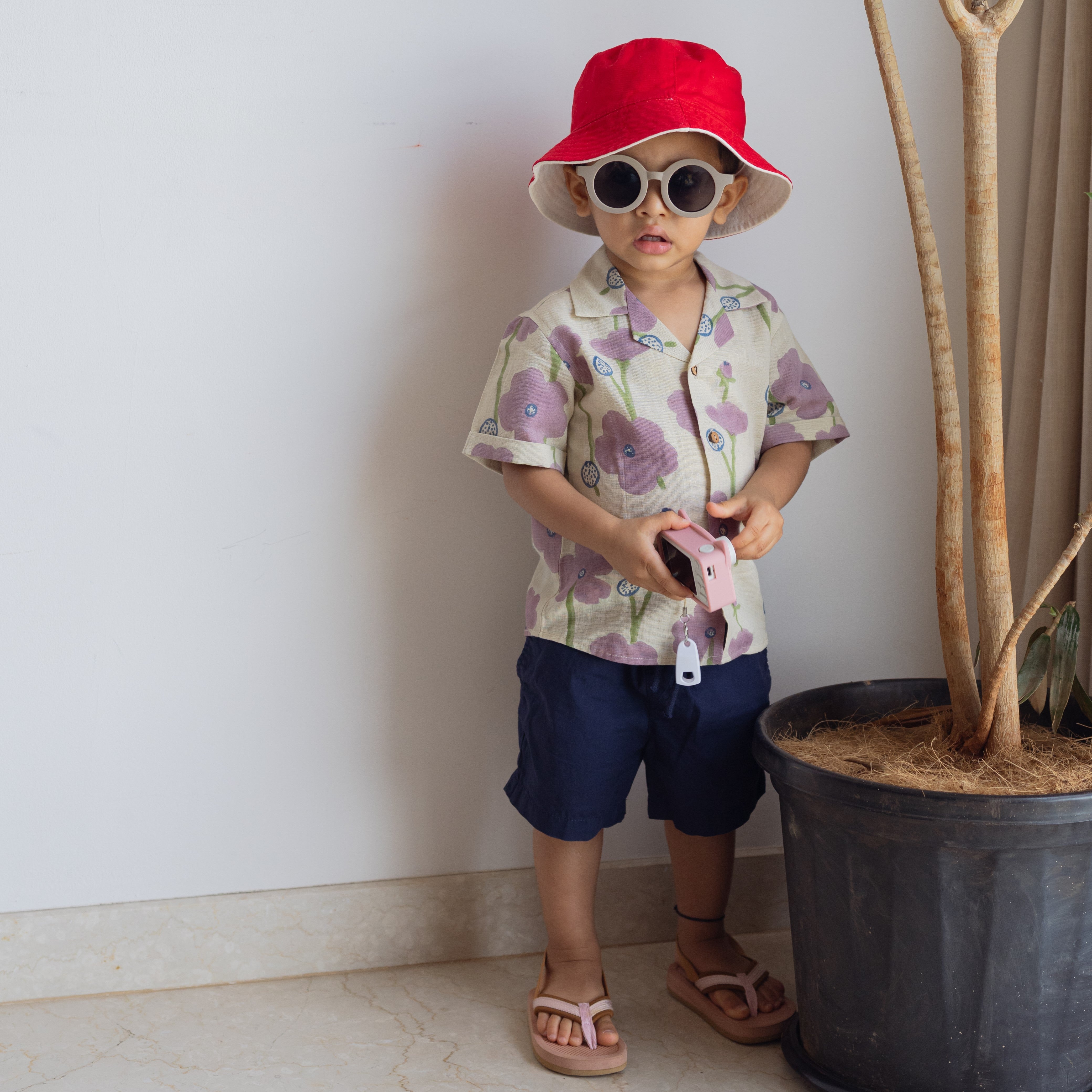 Cotton Linen Shirt | Hand-Block Printed