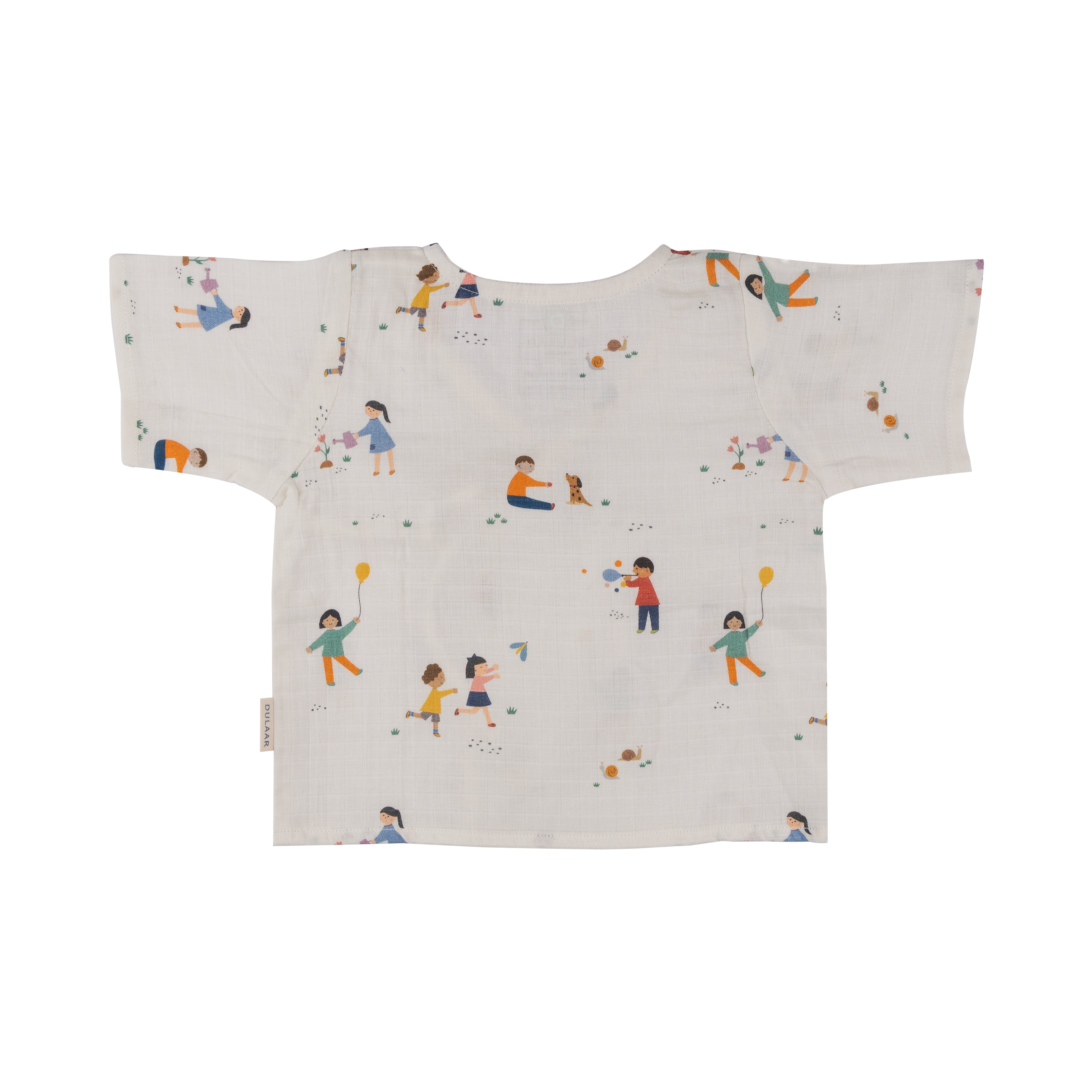 Organic Muslin Angrakha & Shorts Set