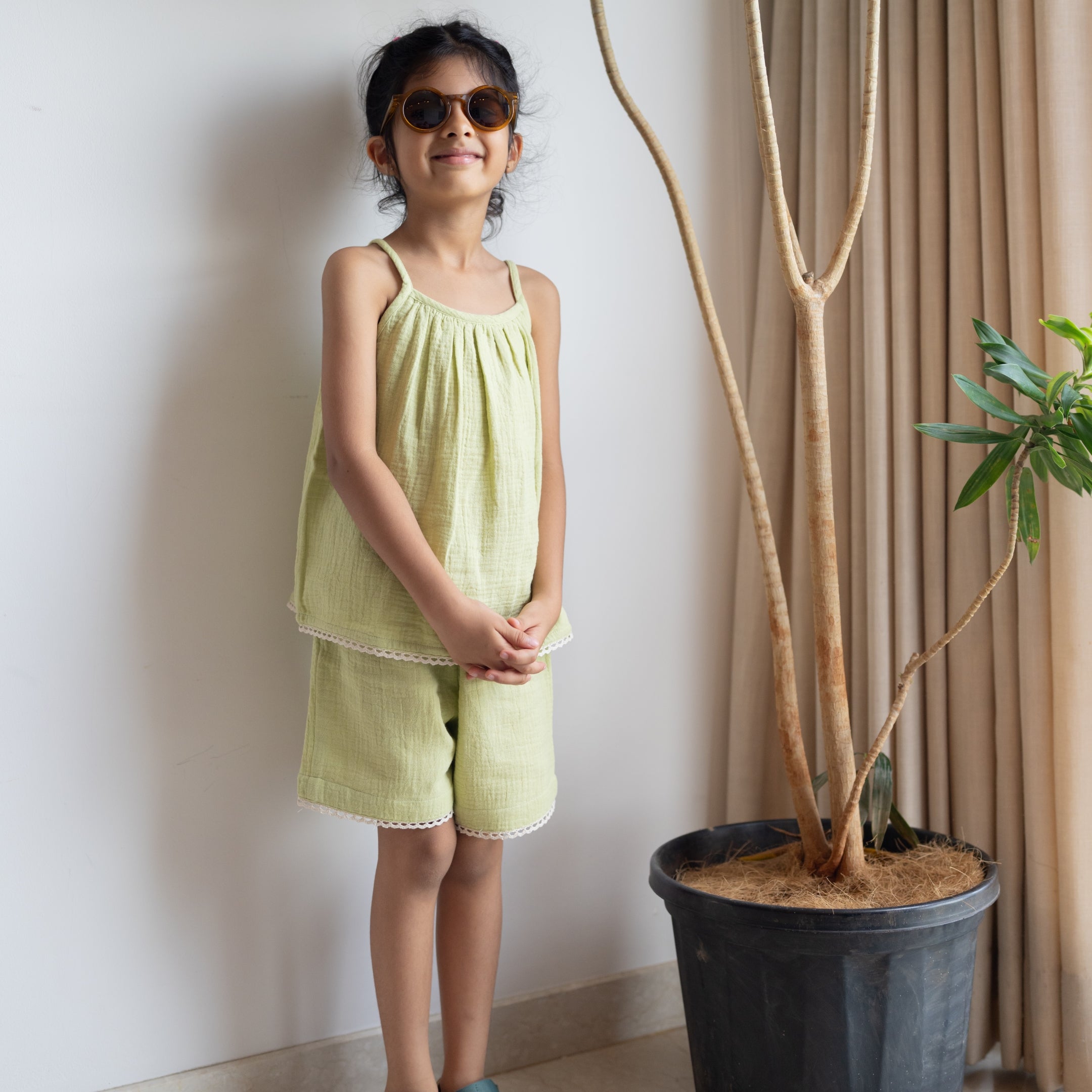 Muslin Top & Shorts Set