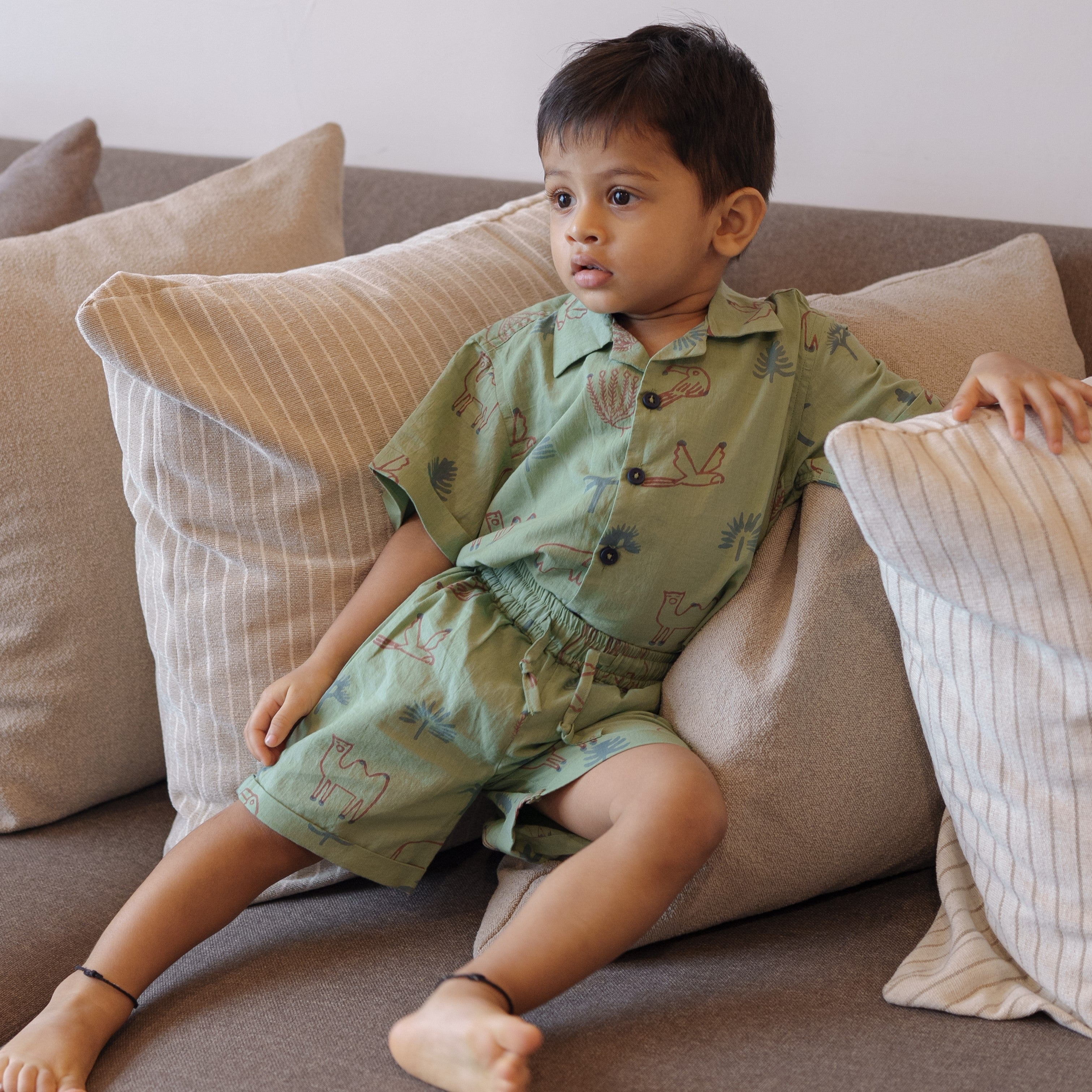Mulmul Shirt & Shorts Set