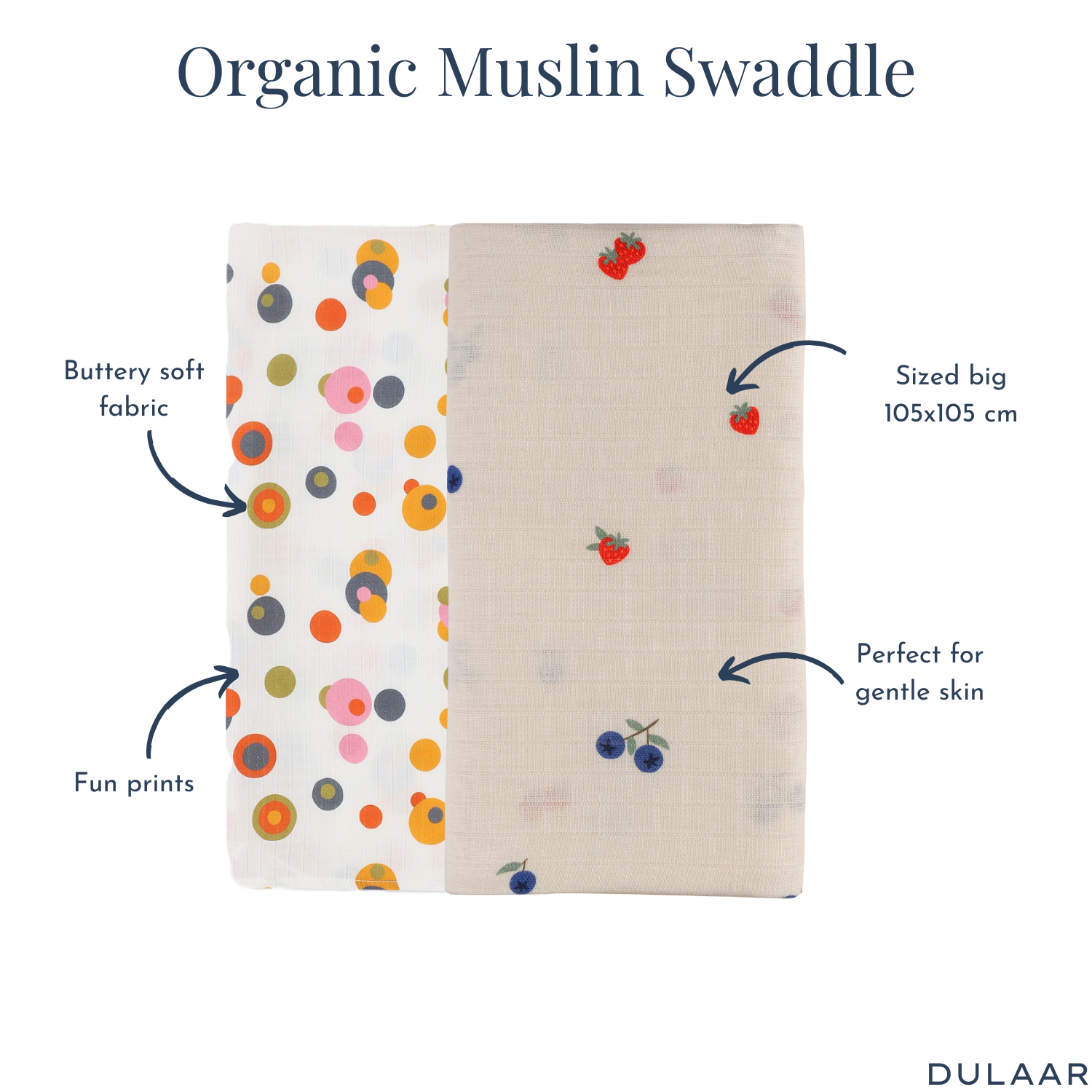 Organic Muslin Swaddle (Set of 2)