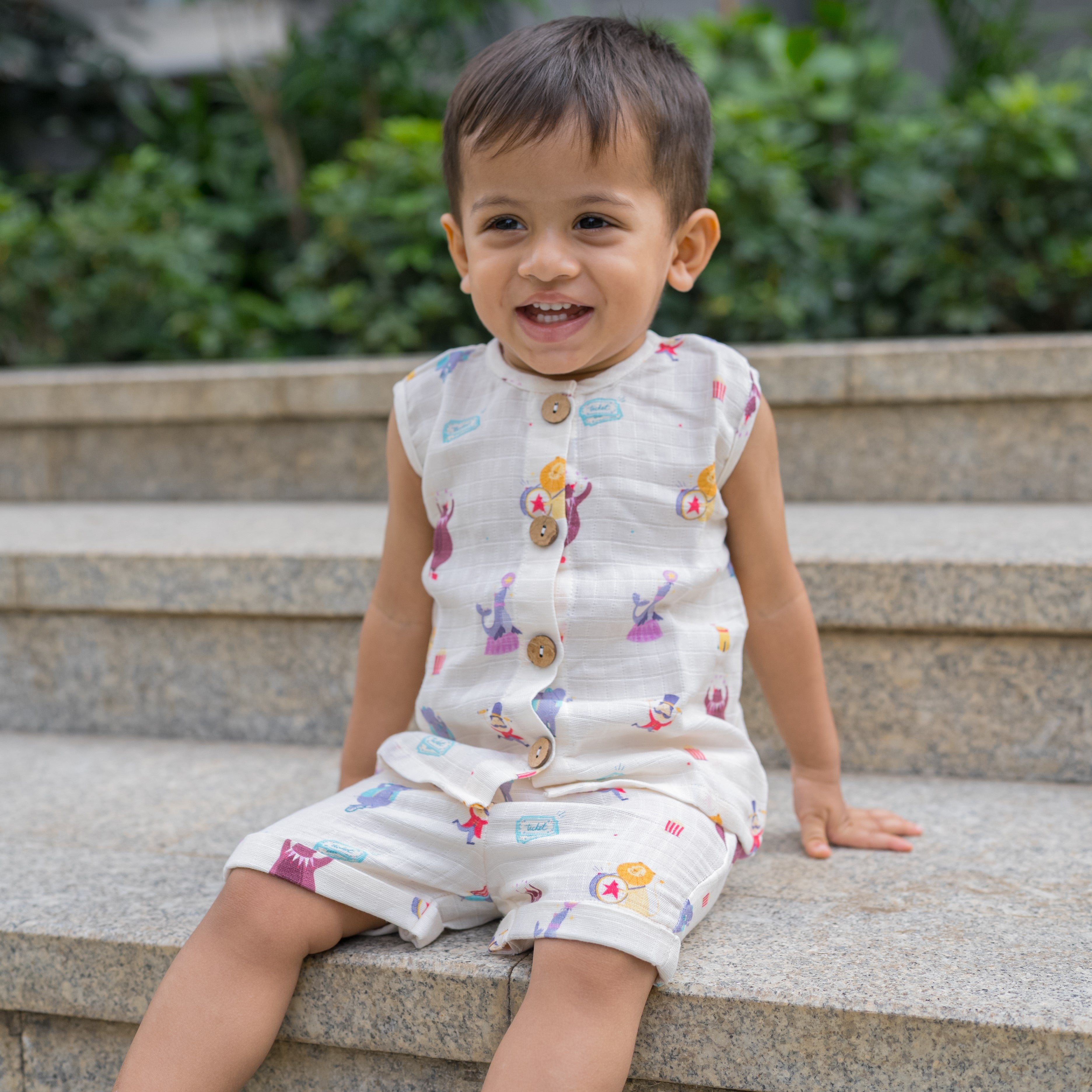 Organic Muslin Vest & Shorts Set