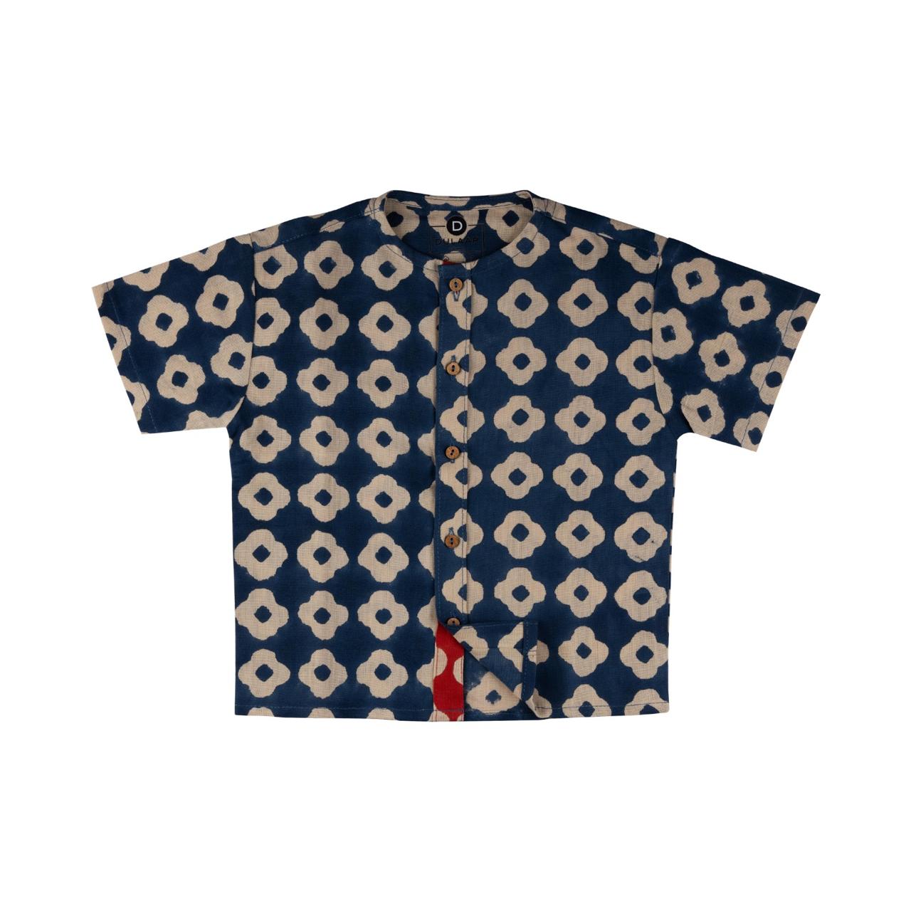 Cotton Linen Shirt & Shorts Co-ord Set | Hand-Block Printed