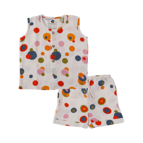 Organic Muslin Vest & Shorts Set