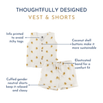 Organic Muslin Vest & Shorts Set (Set of 2)
