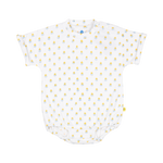 Organic Ribbed Cotton T-shirt Onesie | Hand-Block Printed