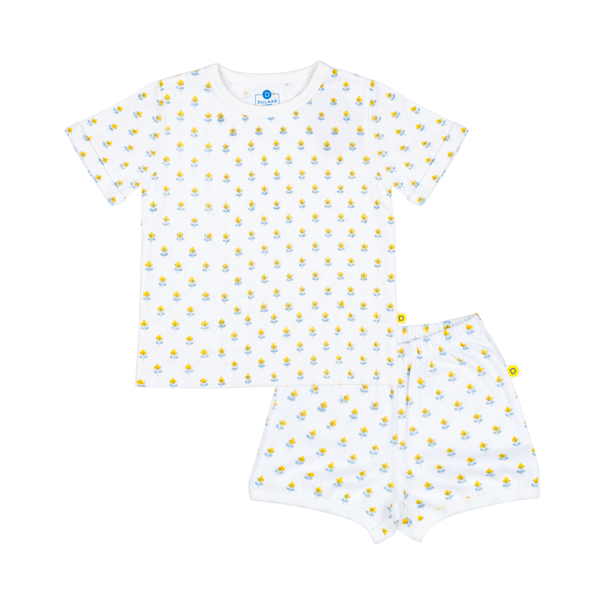 Organic Tee & Shorts Co-ord Set | Hand-Block Printed