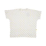 Organic Ribbed Cotton Mom T-shirt | Hand-Block Printed